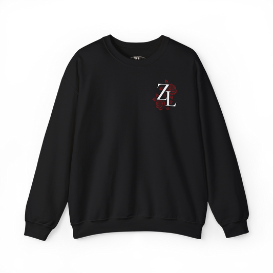 Sudadera Oversize “ZL Roses” Negra – Diseño Premium Floral Streetwear