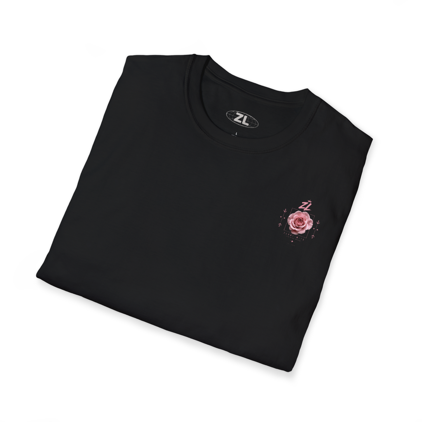 Camiseta Oversize “Pink Rose” Negra – Streetwear Premium ZEROLIMITS