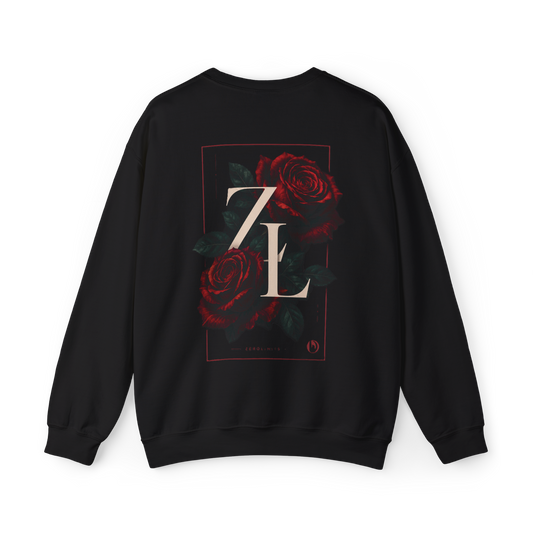 Sudadera Oversize “ZL Roses” Negra – Diseño Premium Floral Streetwear