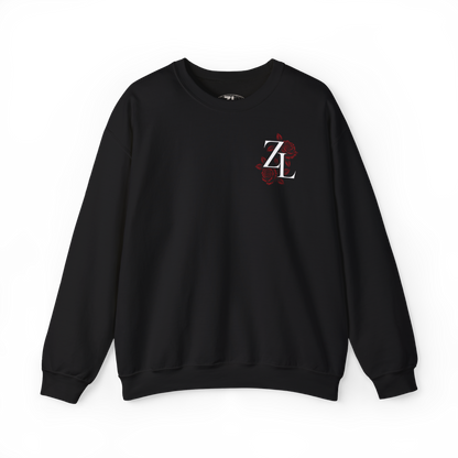 Sudadera Oversize “ZL Roses” Negra – Diseño Premium Floral Streetwear