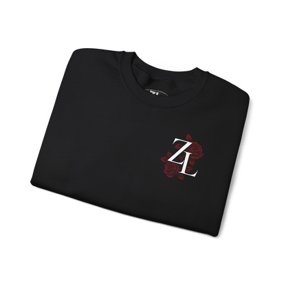 Sudadera Oversize “ZL Roses” Negra – Diseño Premium Floral Streetwear
