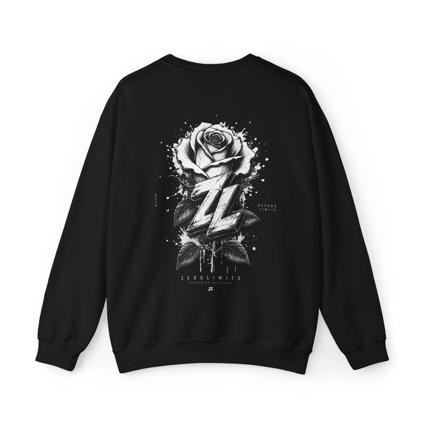Sudadera Oversize ZEROLIMITS “Rose ZL” Black Hoodie