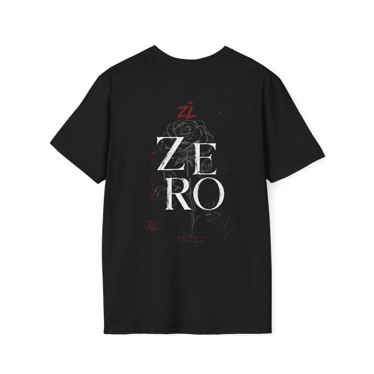 Camiseta Oversize “ZERO” Negra – Streetwear Premium con Diseño Rosa & Tipografía Vintage