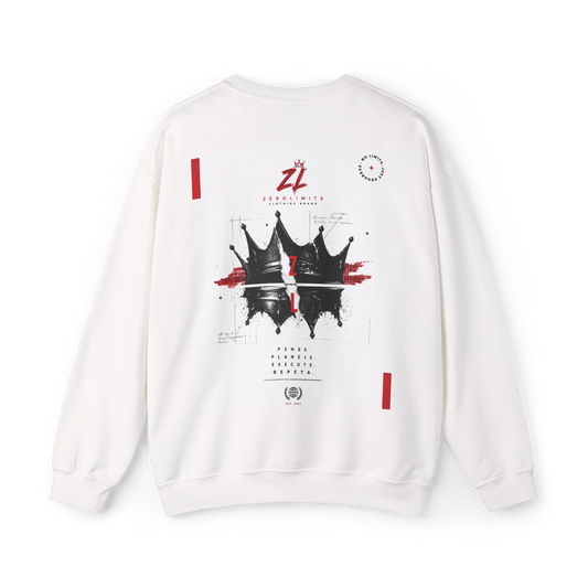Sudadera Oversize Zerolimits Crown Reflection White – Edición Premiu