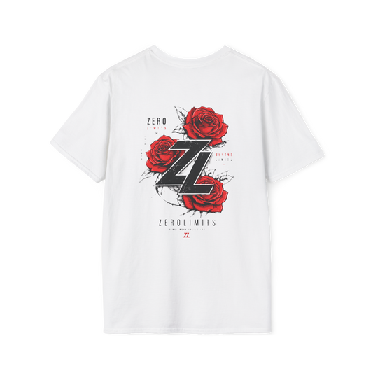 Camiseta Oversize ZEROLIMITS “Red Rose” – Edición White ZL