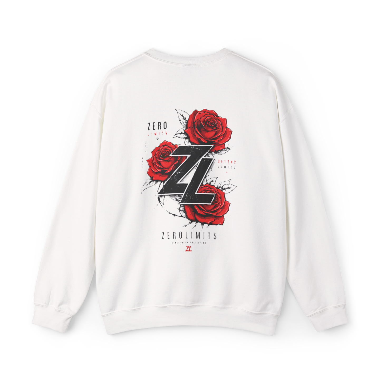 Sudadera Oversize ZEROLIMITS “Red Rose” – Edición White ZL