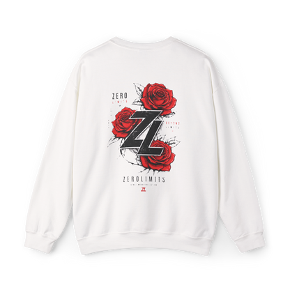 Sudadera Oversize ZEROLIMITS “Red Rose” – Edición White ZL