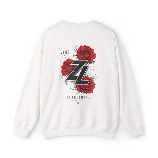 Sudadera Oversize ZEROLIMITS “Red Rose” – Edición White ZL