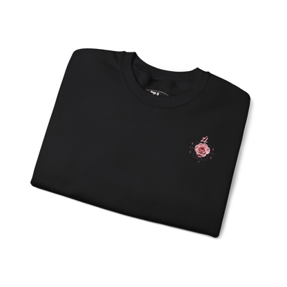 Sudadera Oversize “Pink Rose” Negra – Streetwear Premium ZEROLIMITS