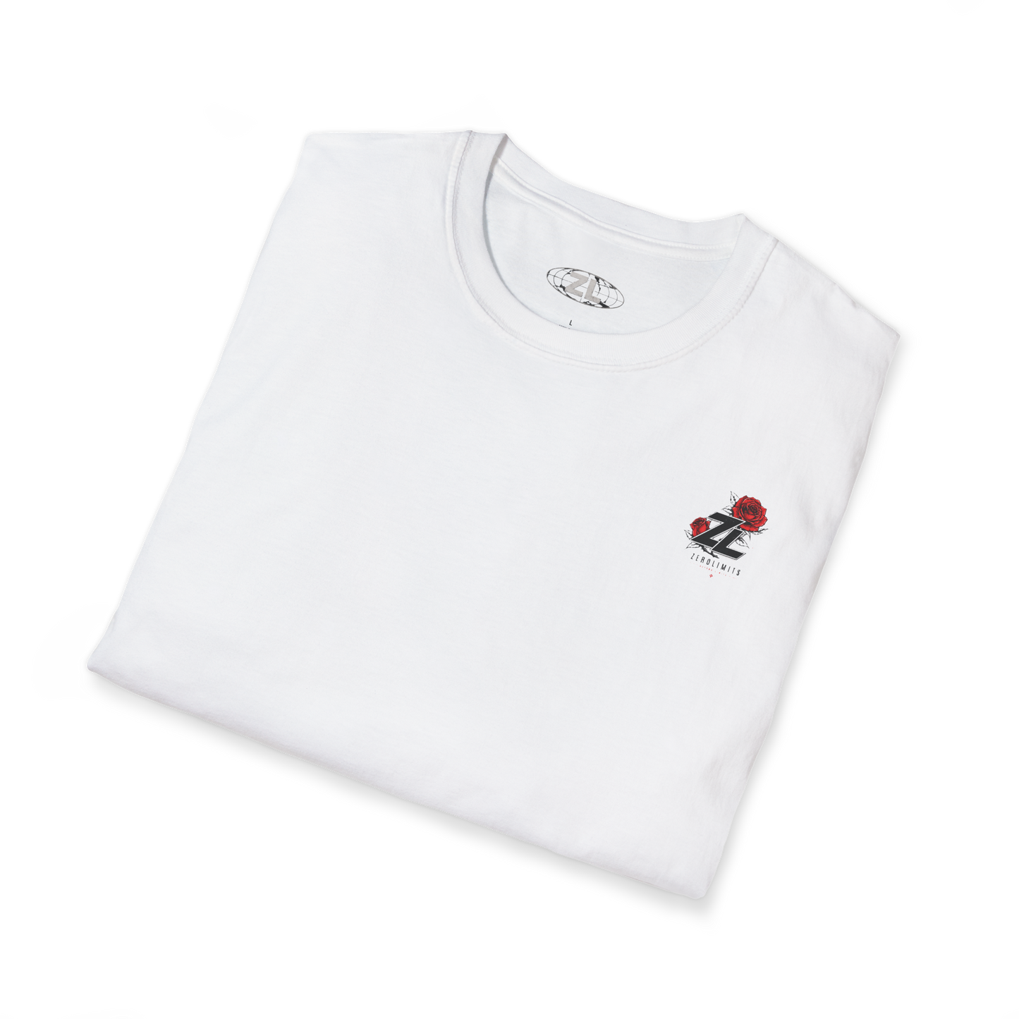 Camiseta Oversize ZEROLIMITS “Red Rose” – Edición White ZL