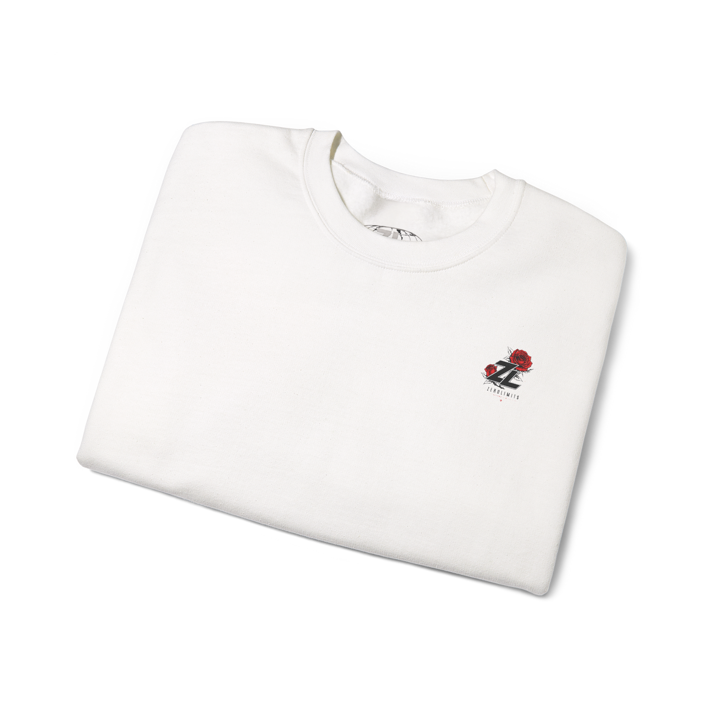 Sudadera Oversize ZEROLIMITS “Red Rose” – Edición White ZL