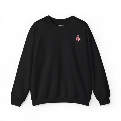 Sudadera Oversize “Pink Rose” Negra – Streetwear Premium ZEROLIMITS
