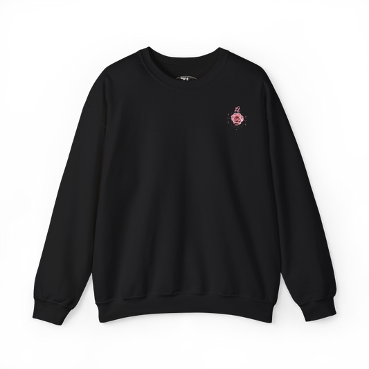 Sudadera Oversize “Pink Rose” Negra – Streetwear Premium ZEROLIMITS